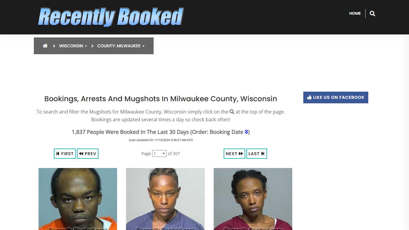 Recent bookings, Arrests, Mugshots in Milwaukee County ...