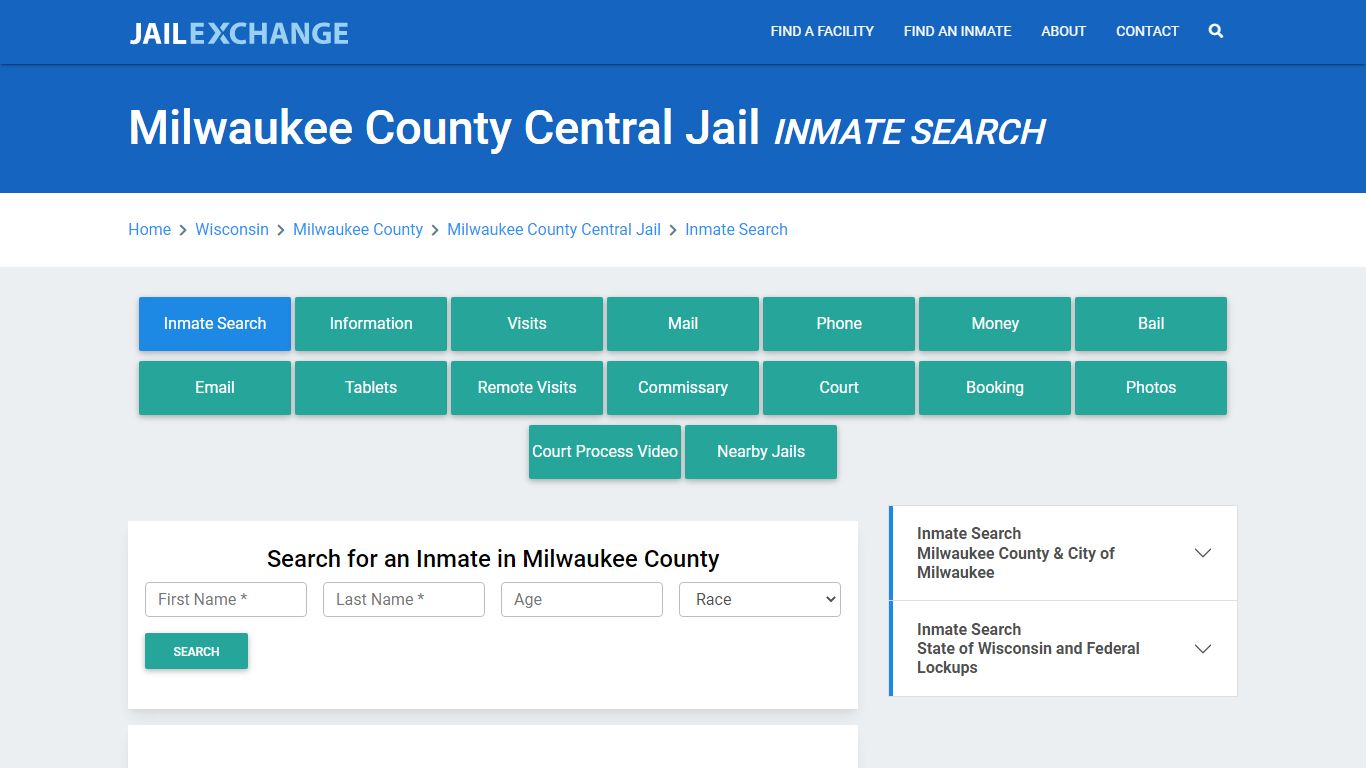 Milwaukee County Central Jail, WI Inmate Search: Roster & Mugshots